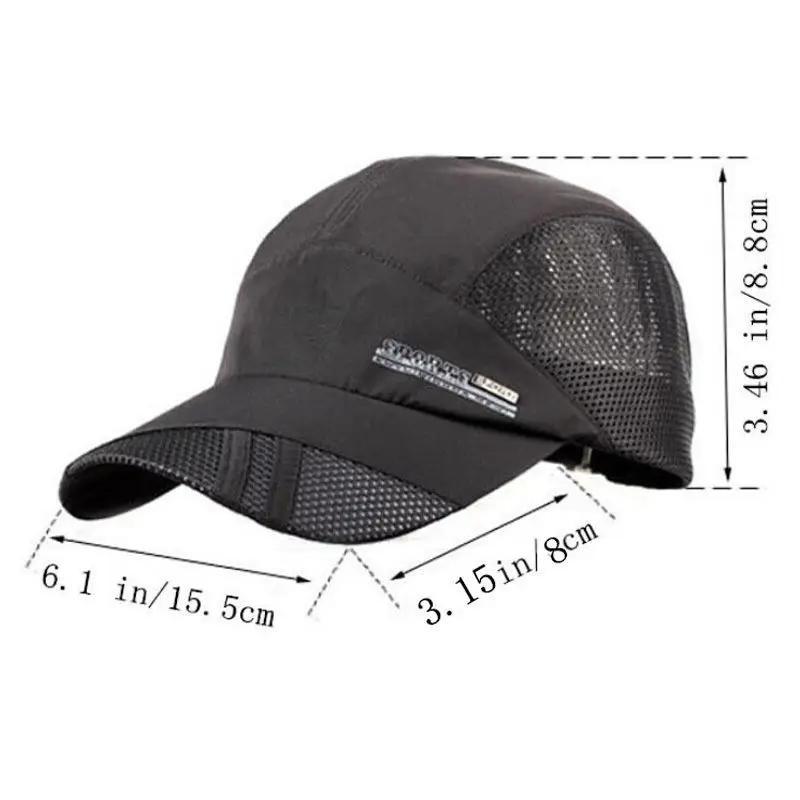 Verstellbare Schnelltrocknende Atmungsaktive Mütze Laufen Baseball Sommer Mesh Kappe Schirm Sportlich Cool Mode Heiß Outdoor Beliebt Männer Frauen