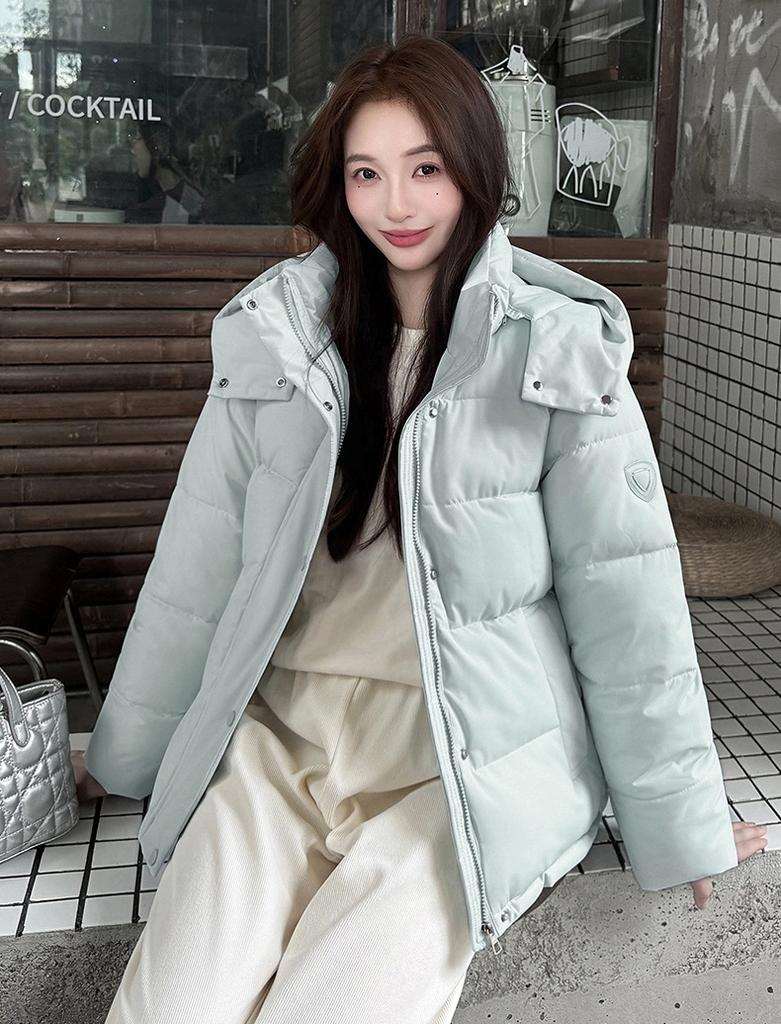 Women’s Short Windproof Thicken Warm Winter Jacket With Detachable Hood 5 Colors