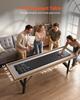 2,1m Shuffleboard Tisch, 2 in 1 Shuffleboard und Tisch-Curling Kombinationsspiel, Kompaktes Shuffle Board mit Glatter Oberfläche, Klappbare Beine, 8 Pucks, Einfach
