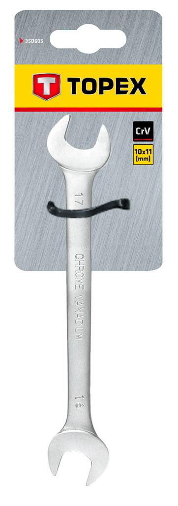 Double-ended open-end wrench 10 x 11 mm