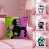 Los Angeles B-Brain Dead Cushion Cover Plush Fabric Soft Double-Sided Printed Sofa Pillow Case Colorfast Home Decor Gift