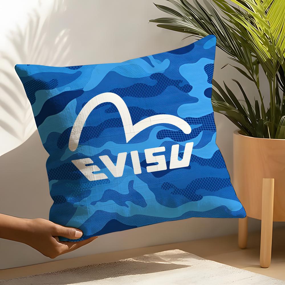 Evisu Pillow Case Linen Cushion Covers For Decorative Sofa Home Pillows Case Car Chair Pillows Cases