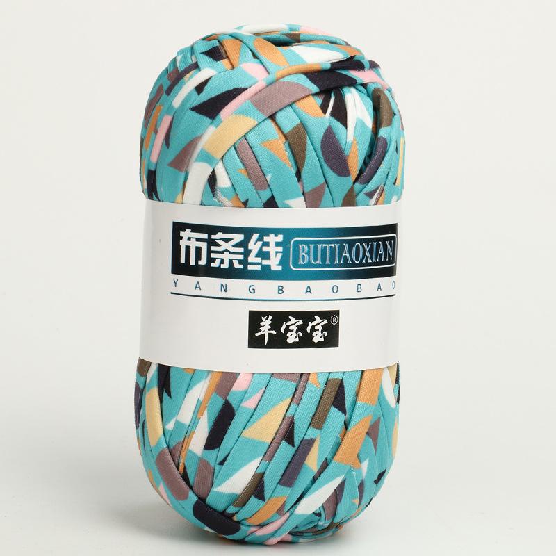 

1 шт. Трикотажная пряжа для вязания футболки для плетеной сумки, шляпы, тапочек, подставки, одеяла, нить, мягкая полиэстеровая пряжа для вязания крючком, мягкая тканевая пряжа