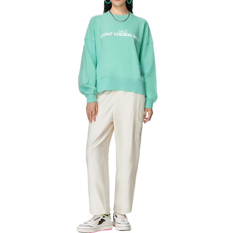 Li Ning Sweatshirt Women's Green AWDS662-2