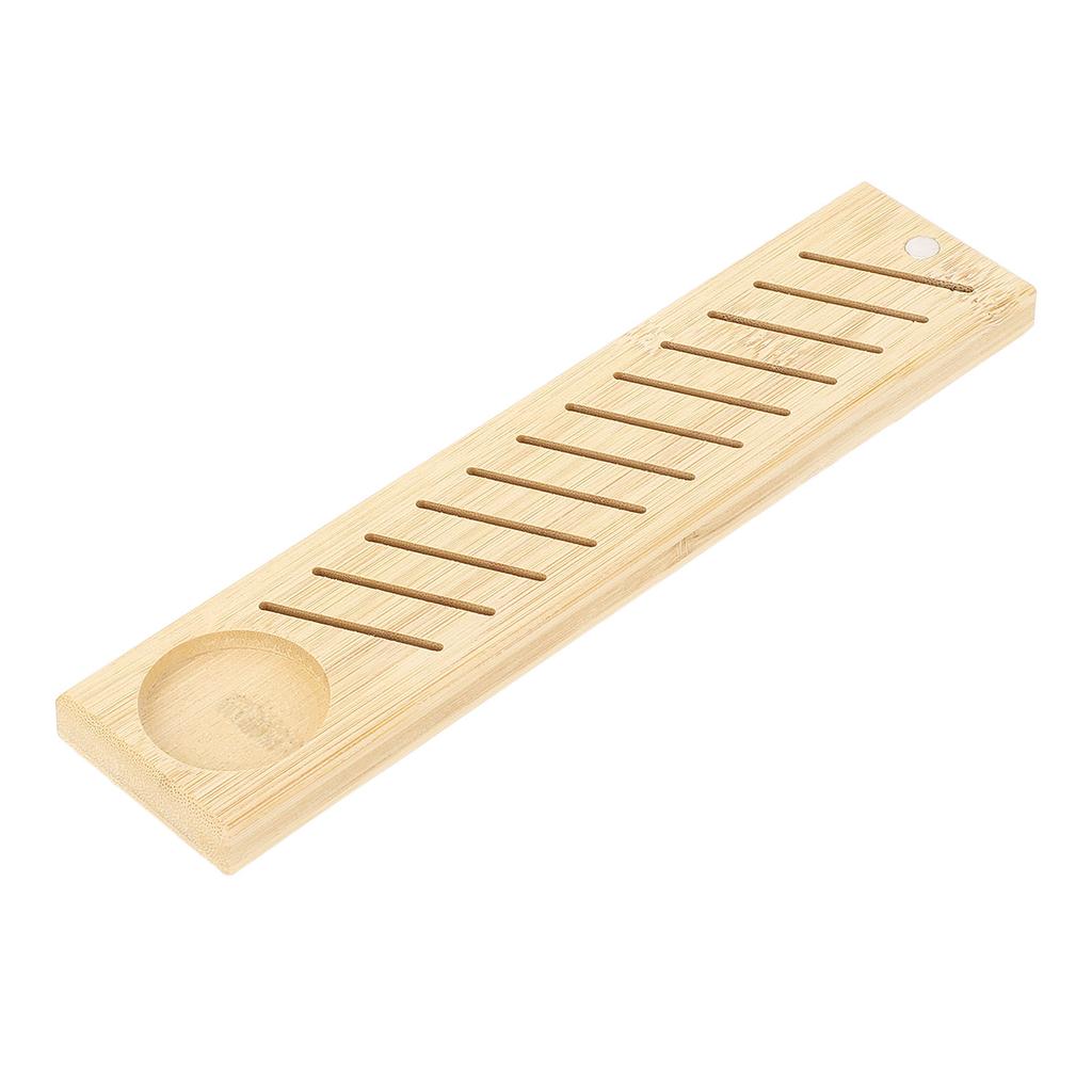 Embroidery Floss Bobbin Rack 12 Slots Bamboo Portable Rectangular Thread Plate Holder Sewing Supplie