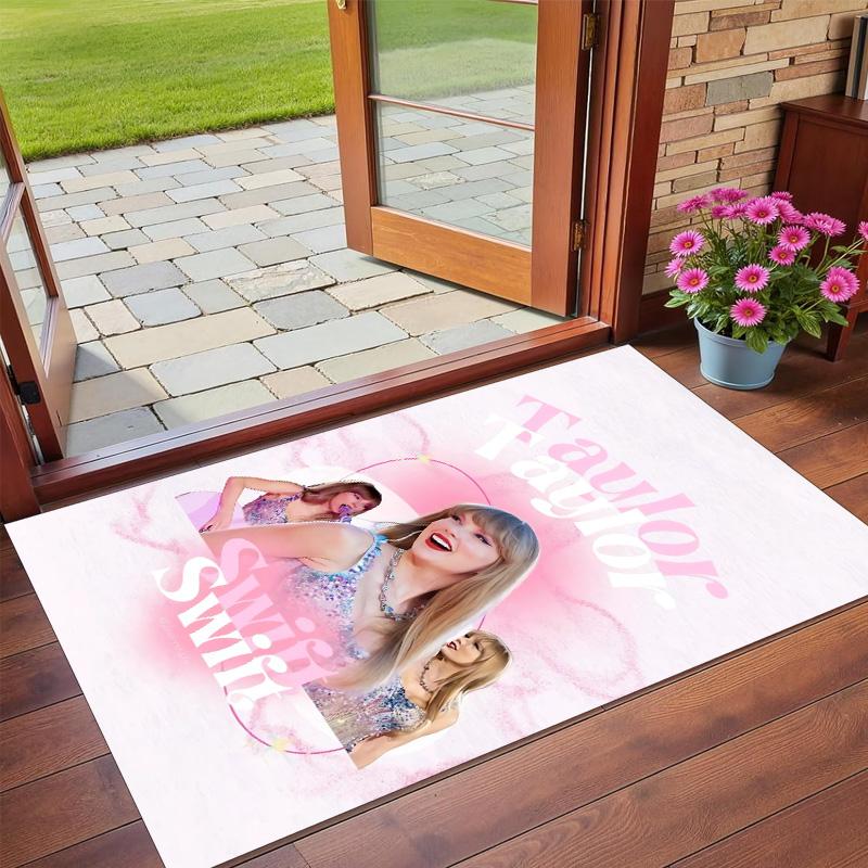Tappeto in Velluto Cristallo Peluche Stampa Taylor Swift Anti?Indumenti da notte?Tappeto da Pavimento Resistente per Decorazione Domestica Interna
