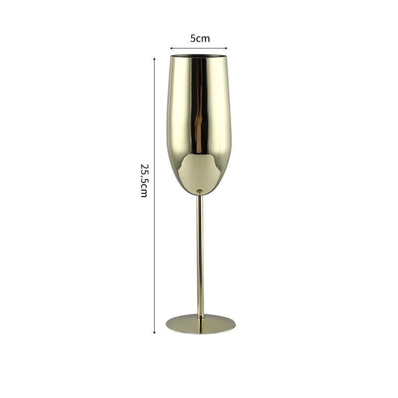 Stainless Steel Champagne Glases Electroplating Agave Cup Liquor Cocktail Goblet Juice Tumbler Party Restaurant Drinkware Cup