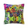 Federa per Cuscino Retrò Anni '80 '90 Grafite Musica Copricuscino Fantastico Decorazione con Zip Federa per Cuscino da Arredo per Casa 45x45cm