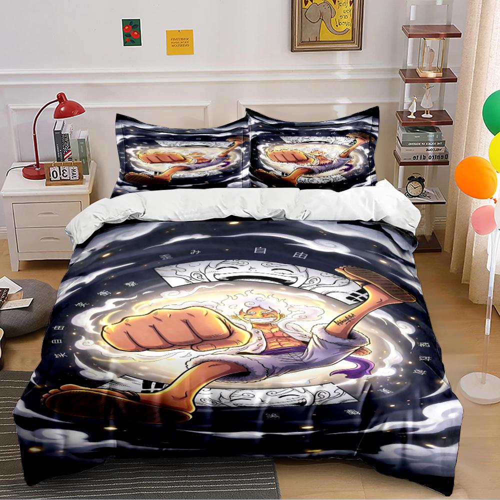 Anime Hero Battle Bedding Set Bedding set (1 duvet cover, 2 pillowcases, duvet not included) 135x200cm