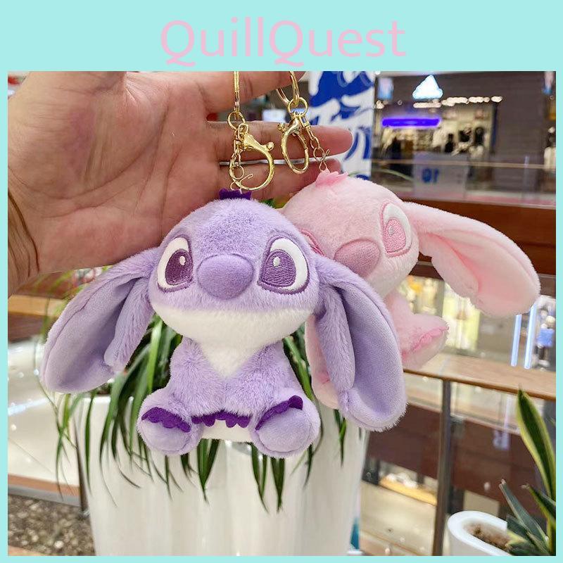 Soft Huggable And Plush Keychain Doll In Cozy Pink Lavender And Hues