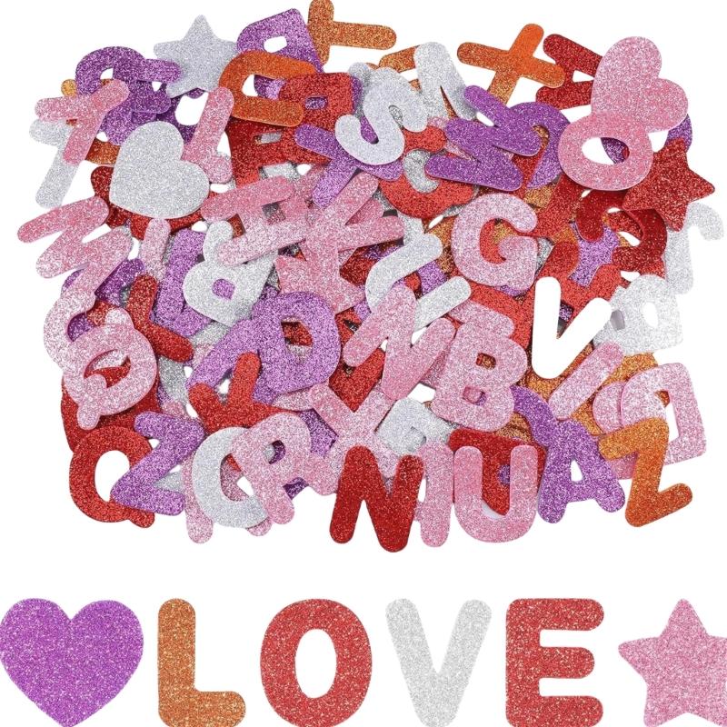 

196Pcs Sparkling EVA Foam Letter Sticker Adhesive Letter Sticker For Scrapbooking Journal Photo Album Home Decoration 1