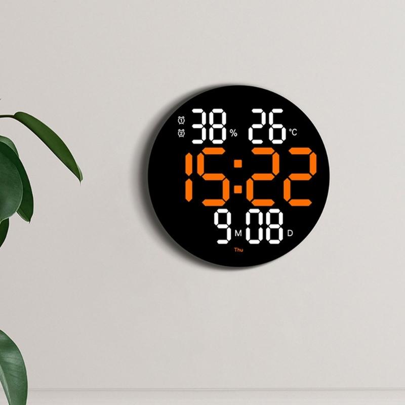 Modern LED Alarm Clock with Remote Control 10inch Display Screen Clear andEasy Read Digital Wall Clock