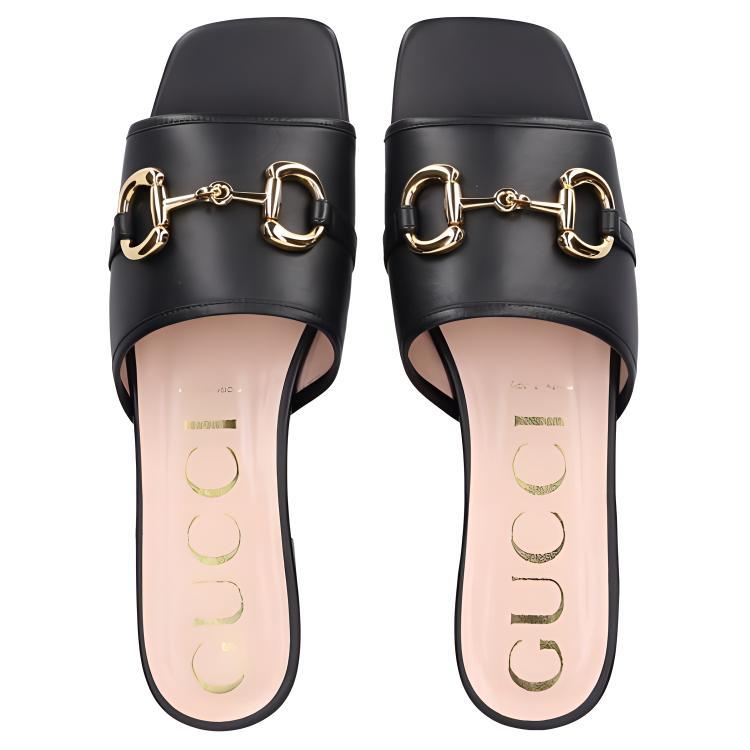 GUCCI Zumi 25mm Sandals (Unisex) Slide Slippers 623111 1RH00 1000