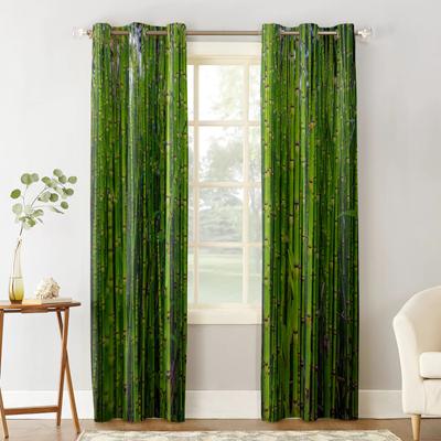 Tende da finestra in bambù verde foresta Tenda a pannello per camera da letto cucina Tende per soggiorno Decorazioni per la casa