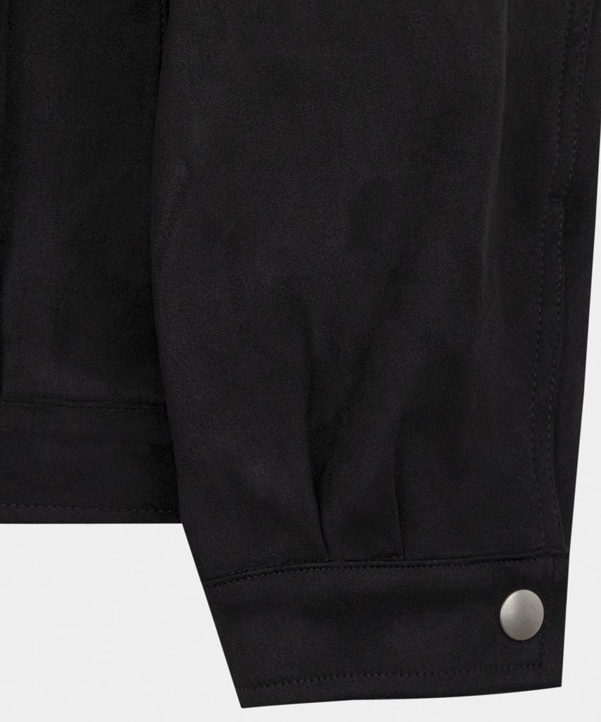 LETTERCOMO Contemporary Suede Rider Jacket Black