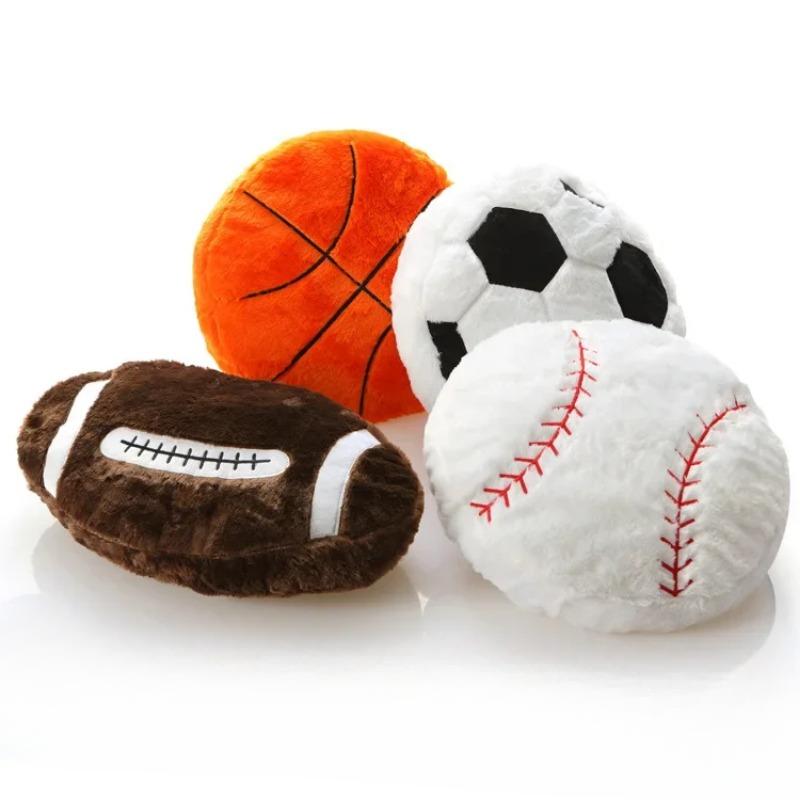 Basketball Soccer Shape Sofa Cushion for Ball Game Fan New Throw Pillow Ultra Soft Companionship Fluffy Simulation