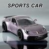 1:32 911 Dakar Alloy Sports Car Model Diecast Toy Ornament Doors Opened Sound Light Pull Back Miniature Models Toddler Kids Gift