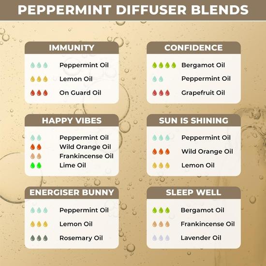 100% Pflanzliches Pfefferminz-Ätherisches Öl für Haarwachstum | Vertreibt Ratten & Ameisen auf natürliche Weise | Reines & Bio-Pfefferminzöl für Lippen, Haut & Aromatherapie