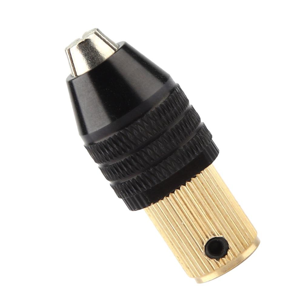 Straight Three-Jaw Self-Tightening Chuck 0.3-3.4mm Clamping Capacity Brass and Aluminum Alloy Mini Electric Drill Accessories