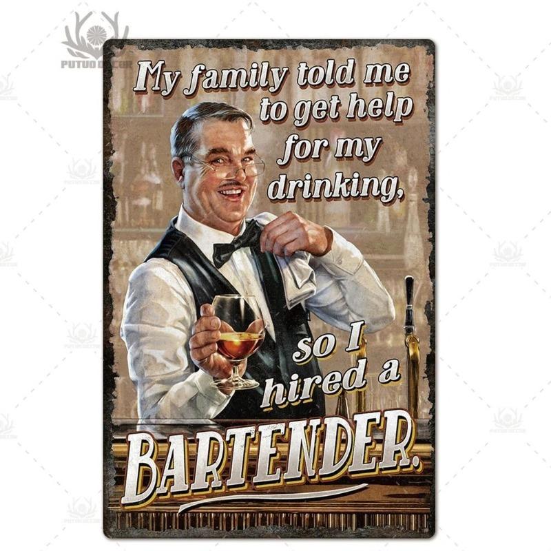 Металлическая стеновая табличка с пивом, Постер пивоварни, Декор паба