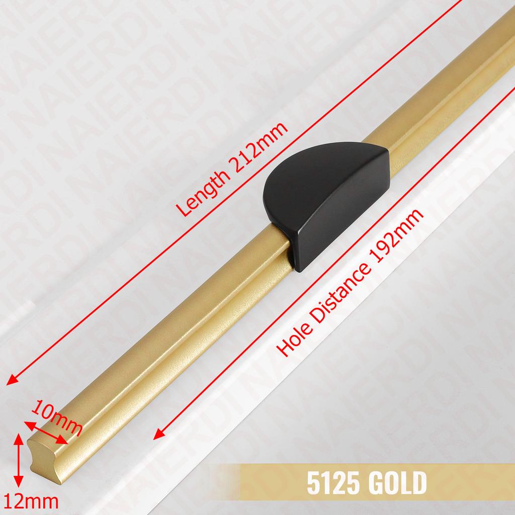 NAIERDI Gold Kitchen Cabinet Handles 800-1000mm Black Cupboard Door Pulls Drawer Knobs Bedroom Door Long Furniture Handle