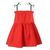 Summer Girls Block Hollow Out Strap Dress Baby Solid Princess Party Sundress For Kids