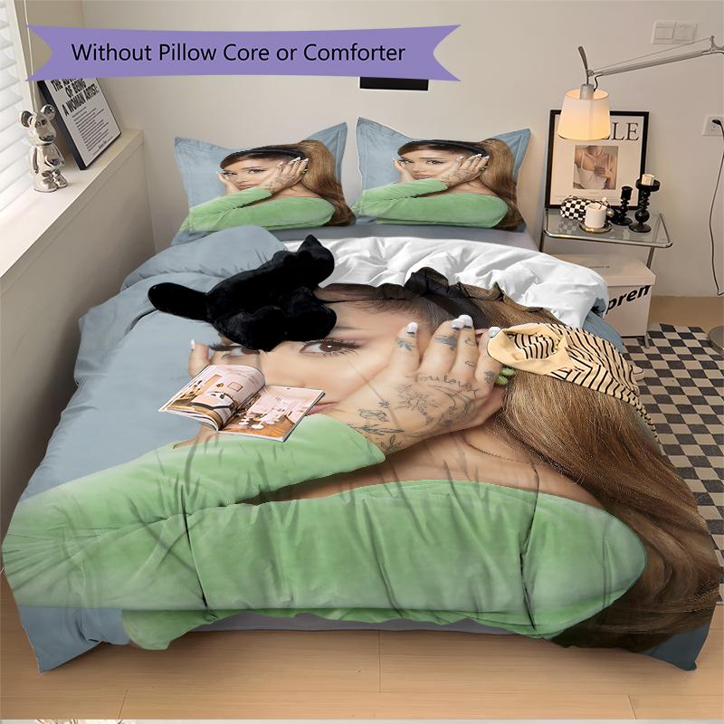 3Pcs Ariana Grande'S Artistry Bedding Sets For All Sizes New 3D Printed Bed Cover Comforter Duvet Cover Pillowcase Bedroom Decoration