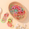 100pcs Baby 2cm Colorful Rubber Band Does Not Hurt The Hair Small Thumb Ring High Elastic Thread Toddler Kids Scrunchies Set