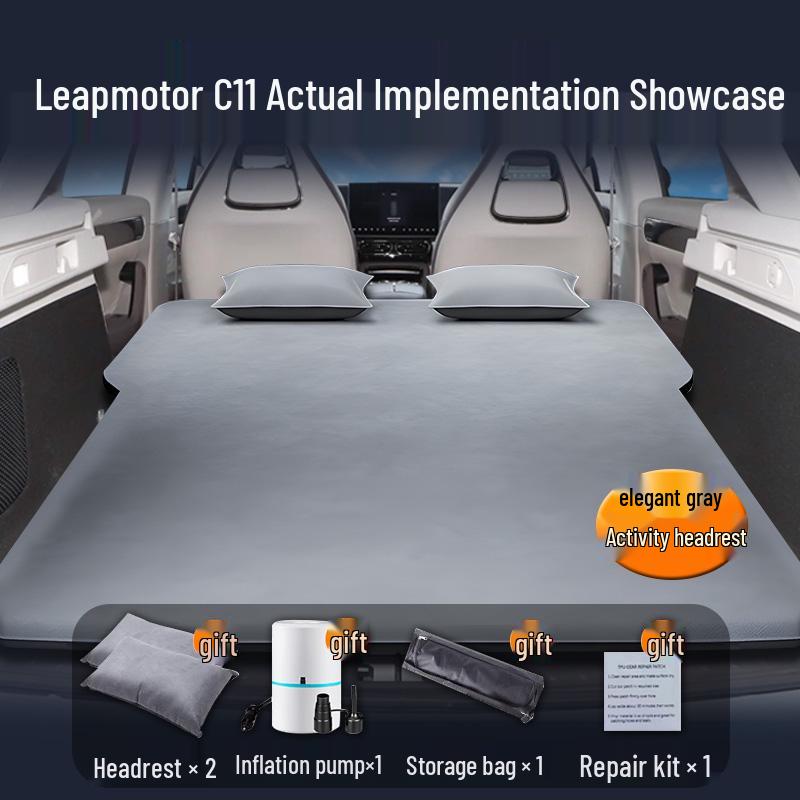 Leapmotor C11 Automatická nafukovací matrace do auta - Podložka na spaní do kufru a vzduchový polštář na zadní sedadlo