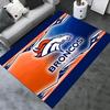 Denver Broncos Logo Teppich für Wohnzimmer Schlafzimmer Zuhause Sofadekoration, Kinderspiel Rutschfeste Bodenmatte