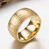 Vintage Titanium Steel Buddhist Sutra Titanium Steel Ring Niche Personality Trendy Men's Rings Hand Jewelry