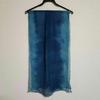Used Indigo dyed silk shawl stole handmade