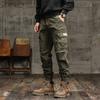 Wear-resistant Men's Overalls, Multi-pocket Slim-fitting Trousers, Four-season Commuting Solid-color Work Pants, Versatile Cotton Leggings