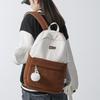 Schoolbag, Simple Schoolbag, Large-capacity Backpack for College Students, Men's Middle School Student, High School Tencel Corduroy Travel Backpack, 