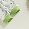 Toddler Girl Irish Outfits Bow Clover Print Crew Neck Long Sleeve Tops Long Pants Headband 3Pcs Clothes Set