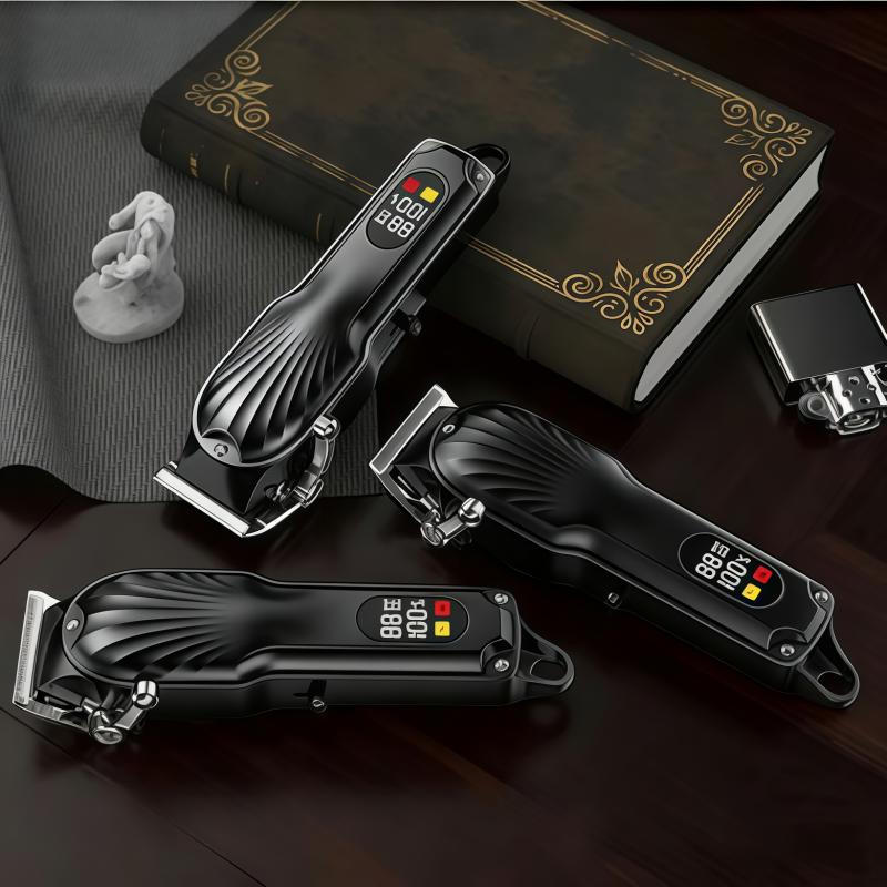 High quality professional men's hair clipper- High-power adjustable wireless hair trimmer-Zero-gap trimmer Kit Boyfriend Gift