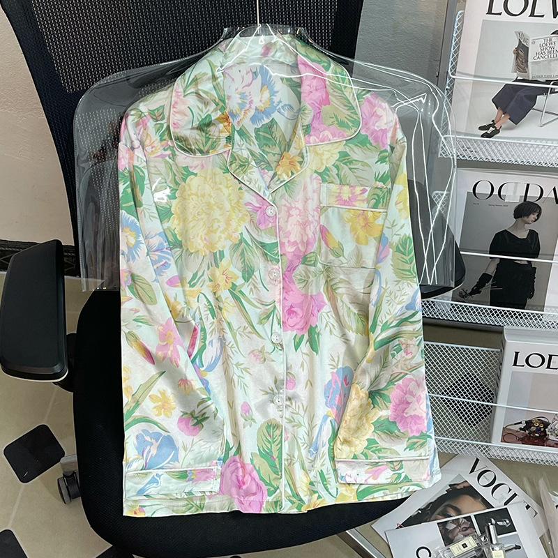 Premium Pajamas Women'S Spring, Summer And Winter Premium Long-Sleeved Trousers Cardigan Loungewear Set