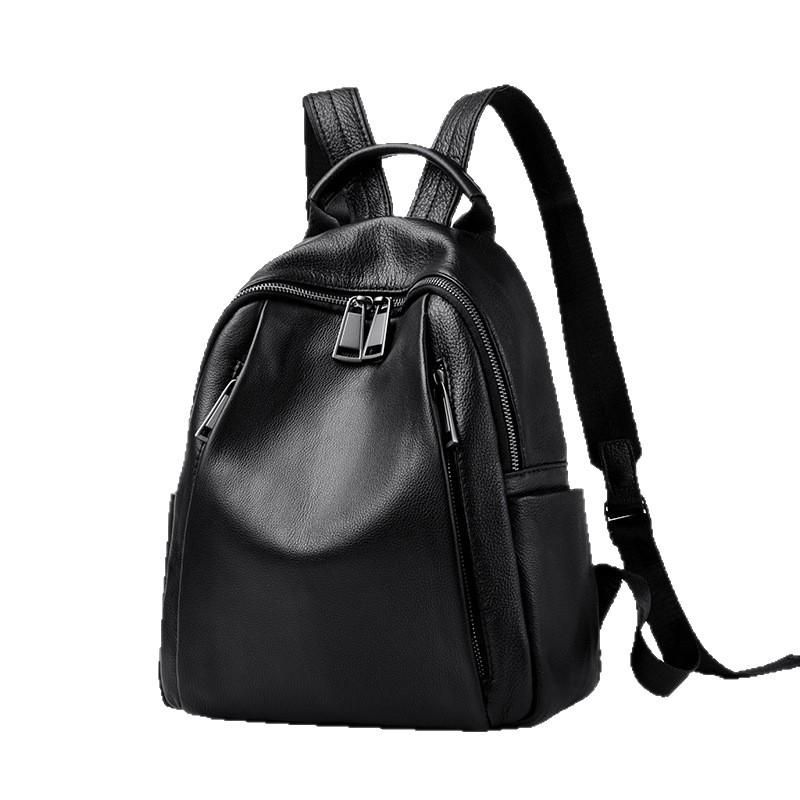 Women's Genuine Leather Large Capacity Fashion Travel Backpack