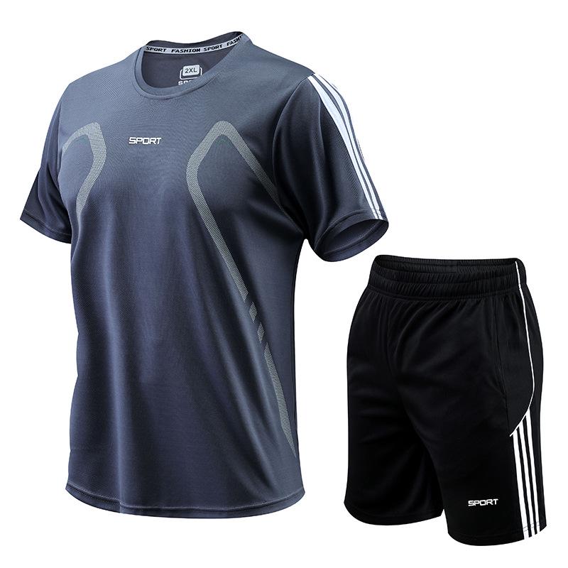 Herr Snabbtorkande Lös Passform Kortärmad Löpar T-shirt - Plus Size Casual Sportkläder