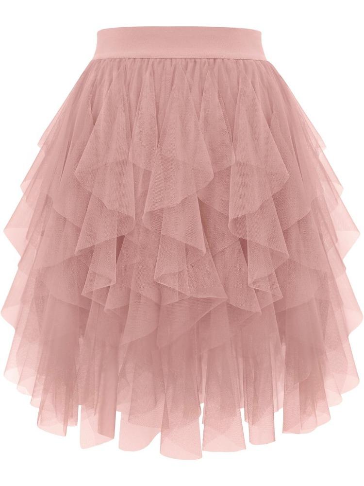 Tulle Skirts Tulle Tutus Soft Tulle Tiered Skirts Spring Summer Short Princess Dresses with Ruffles Fluffy Layered Tulle Tutu Skirt