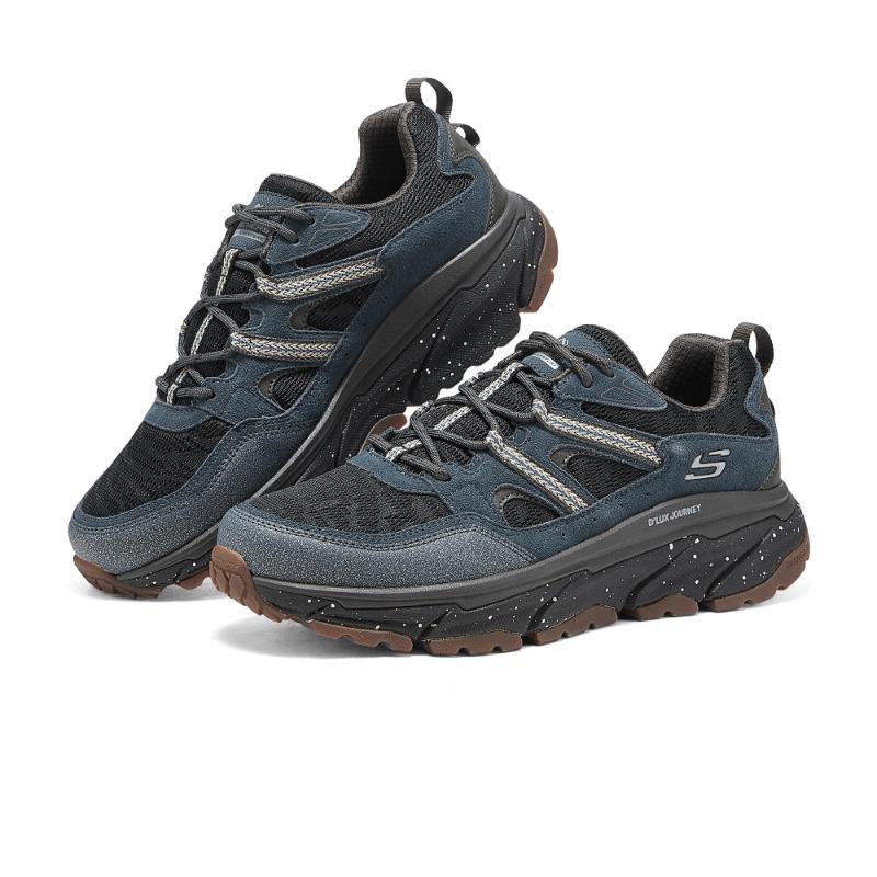 Skechers D'LUX JOURNEY Men Synthetic Leather Outdoor Shoes Navy Blue 237417-NVMT