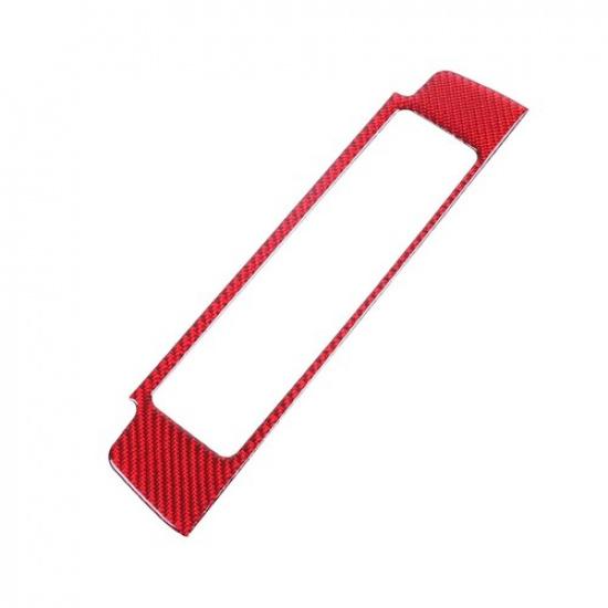 Red Carbon Fiber Center USB Charge Port Cover Trim For Nissan Frontier 2024+