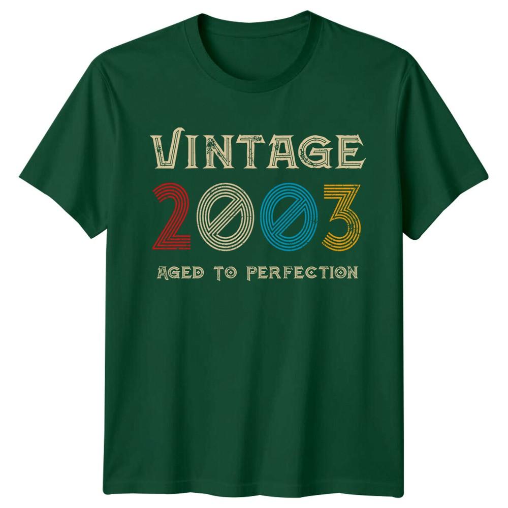 Vintage 2003 Unisexs T Shirt 23rd Birthday Gift Aged To Perfection S