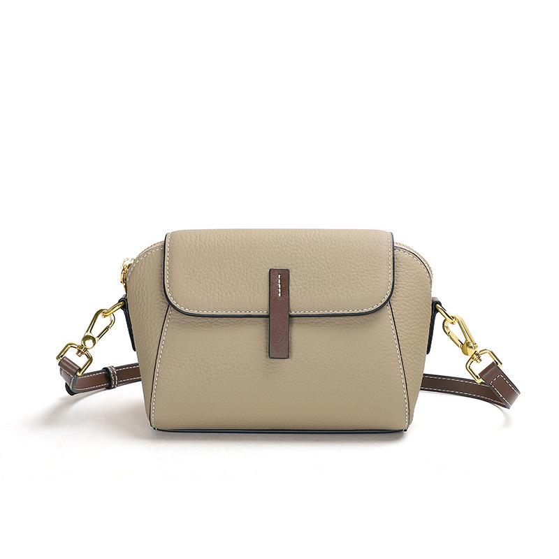 Leather Single-shoulder Small Square Bag, Spring and Summer Bag Feel, Crossbody Bag, Fashionable and Versatile, Small Bag for Women