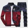 Męski wiosenno-jesienny młodzieżowy casualowy sportowy dres ze stylową kurtką