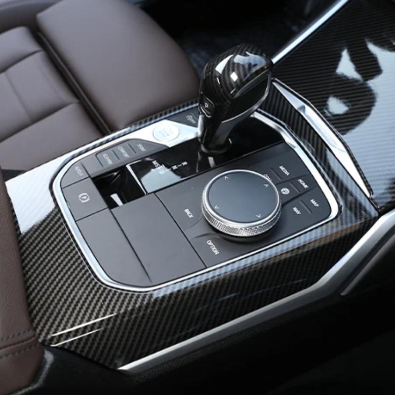 For BMW 3 Series G20 -2024 ABS Carbon Fiber Car Dashboard Console Gear Shift Panel Cover Trim Stickers Car Accessories