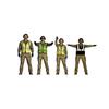 Figreal 172 Scale U.S. Air Force (1) MR4 Marshaller Set of 4 (072-00017-MR4) Pre-painted Figures