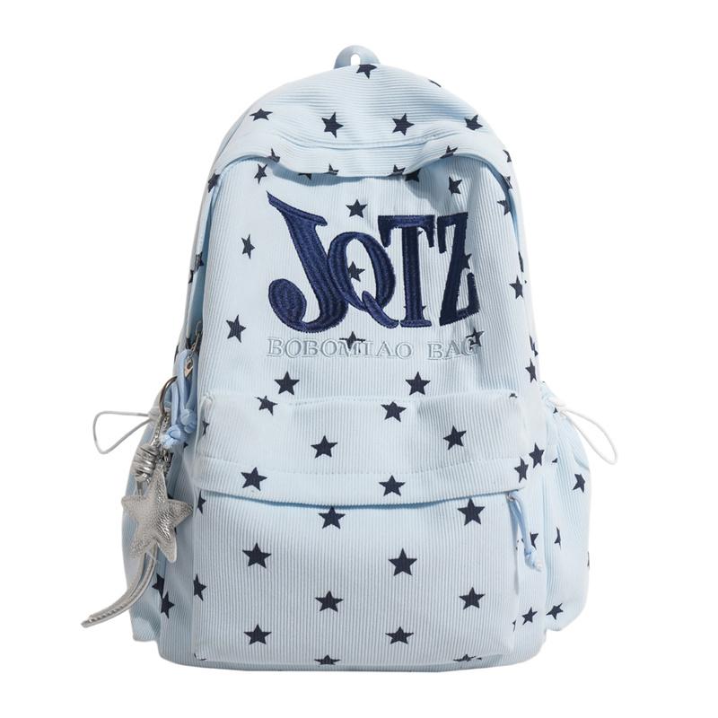 Star Letter Printed Backpack Student Campus Class Schoolbag