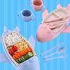 Toddler Dinnerware Set with Cartoon Tray and Cup, 5 Piece Baby Feeding Set with Spoon Fork and Chopsticks for Family Dining