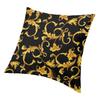 Soft Gold Baroque Throw Pillow Cover Decoration Custom Square Cushion Cover 40X40 Pillowcover For Sofa